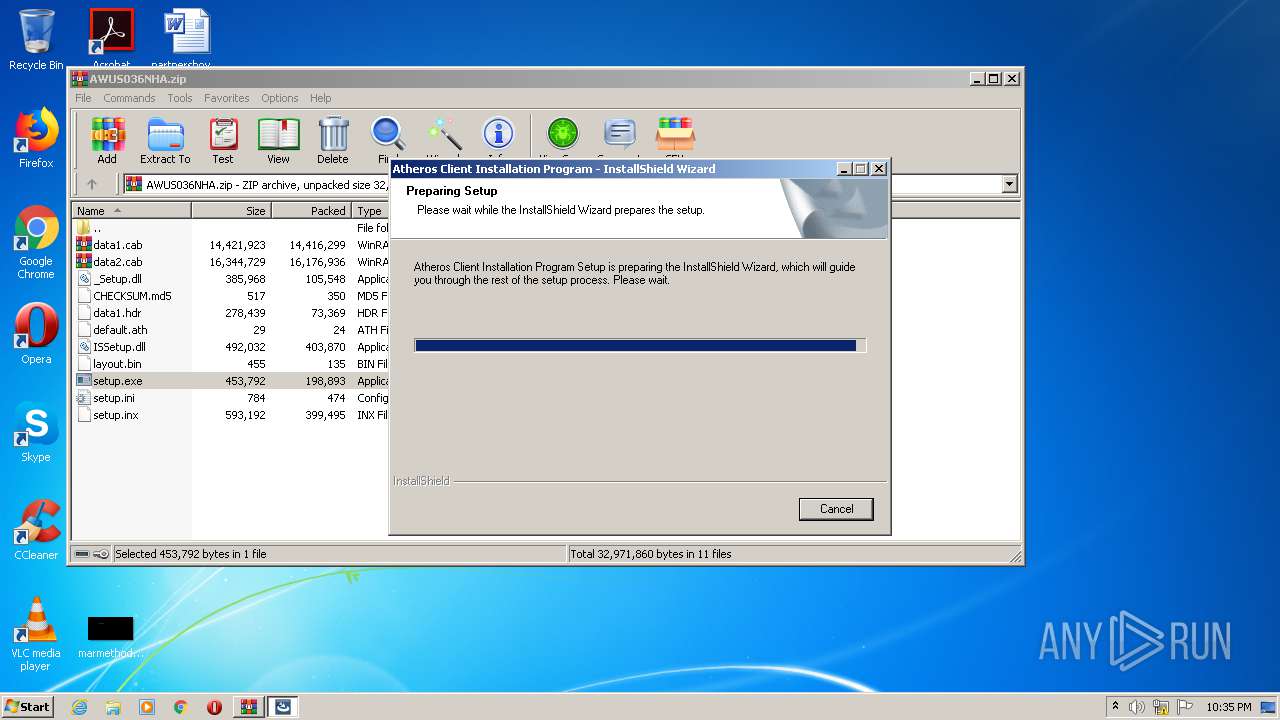 Malware Analysis AWUS036NHA.Zip Malicious Activity | ANY.RUN.