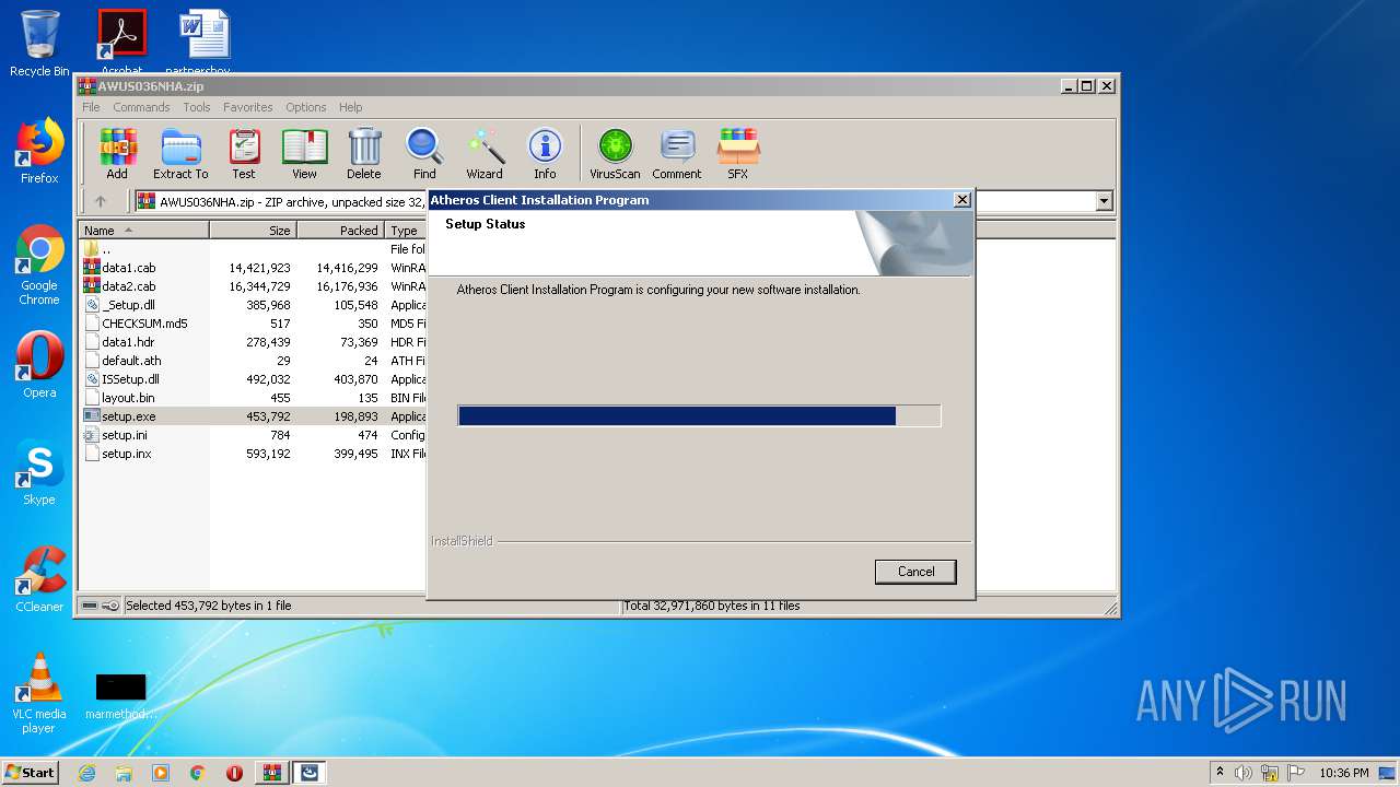 Malware Analysis AWUS036NHA.Zip Malicious Activity | ANY.RUN.