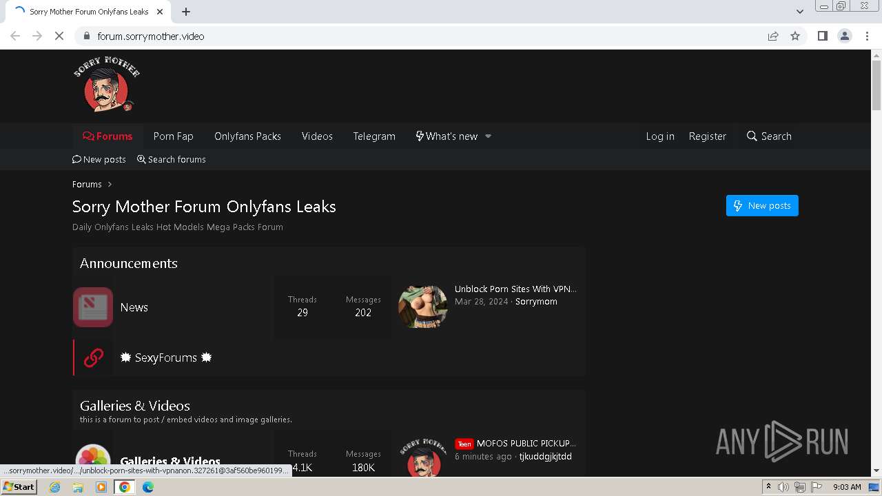 Malware analysis forum.sorrymother.video Malicious activity | ANY