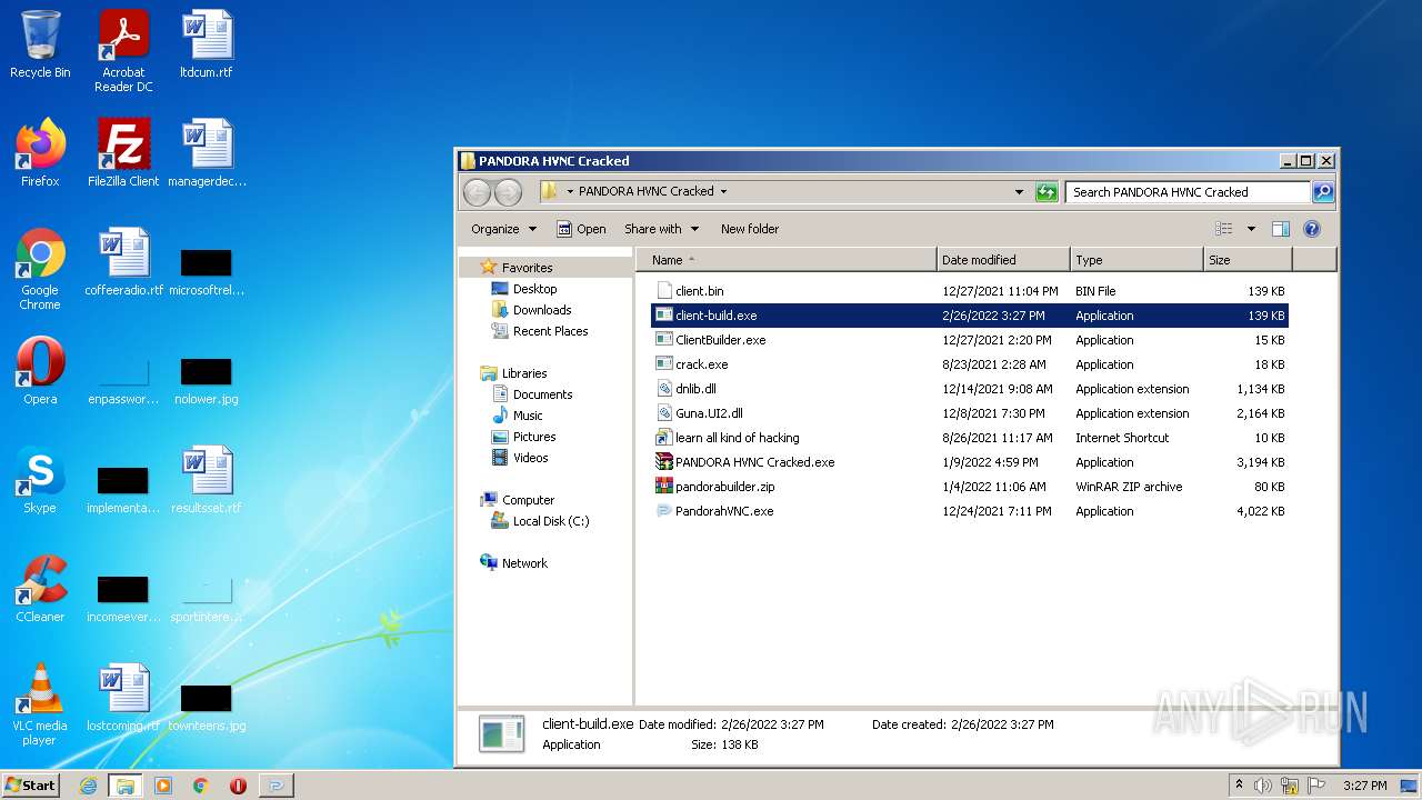 Malware analysis PANDORA_HVNC_Cracked.rar Malicious activity | ANY.RUN ...