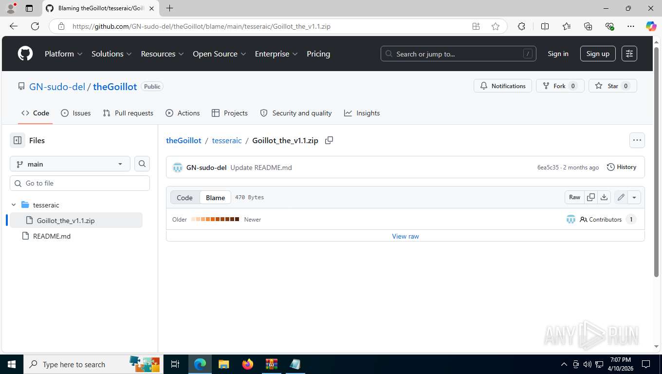 Malware analysis https://github.com/GN-sudo-del/theGoillot Malicious ...