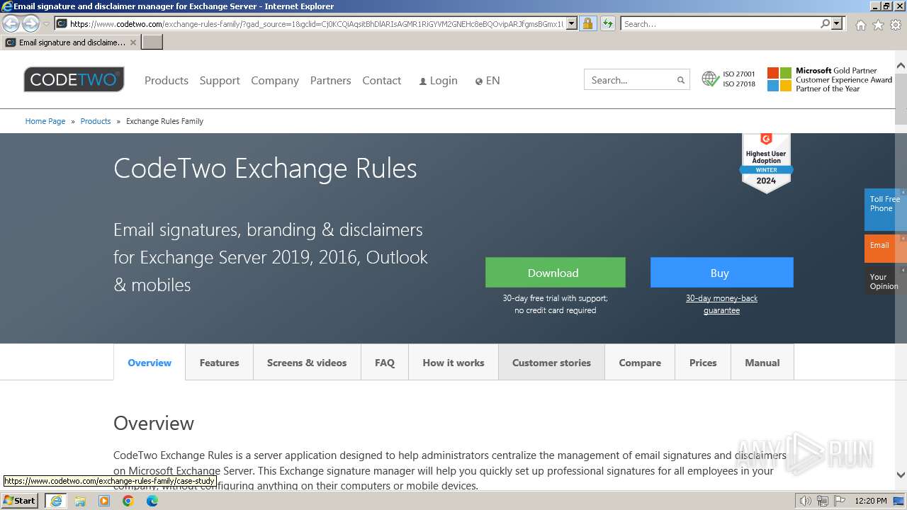 Malware analysis https://www.codetwo.com/exchange-rules-family/?gad ...