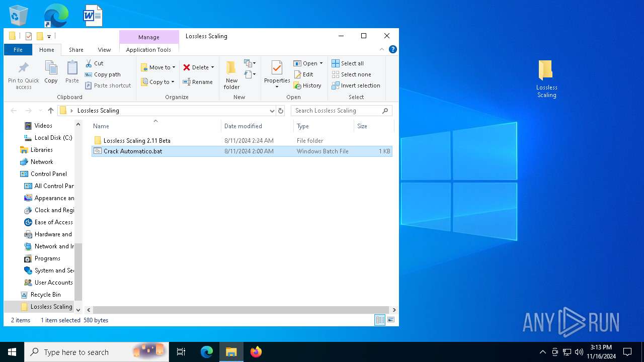 Malware analysis Lossless Scaling 2.11 BETA.rar Malicious activity ...