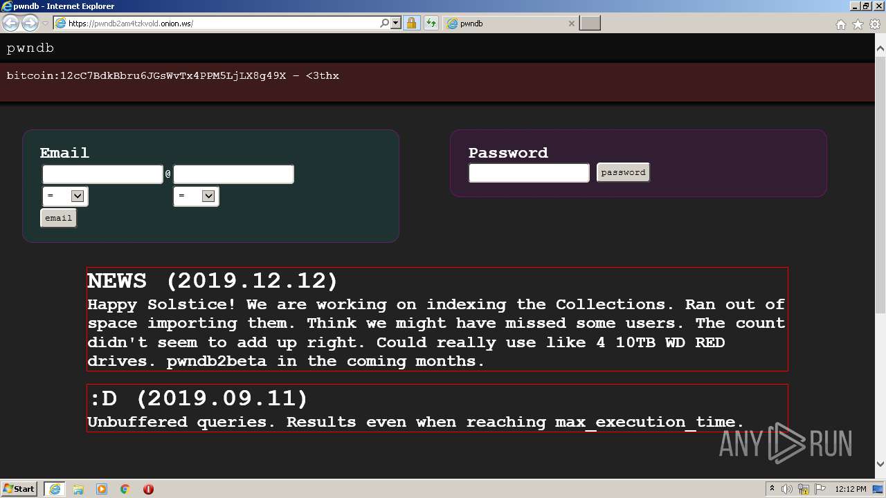 Xonions Malware analysis https://pwndb2am4tzkvold.onion.ws/ Malicious activity |  ANY.RUN - Malware Sandbox Online