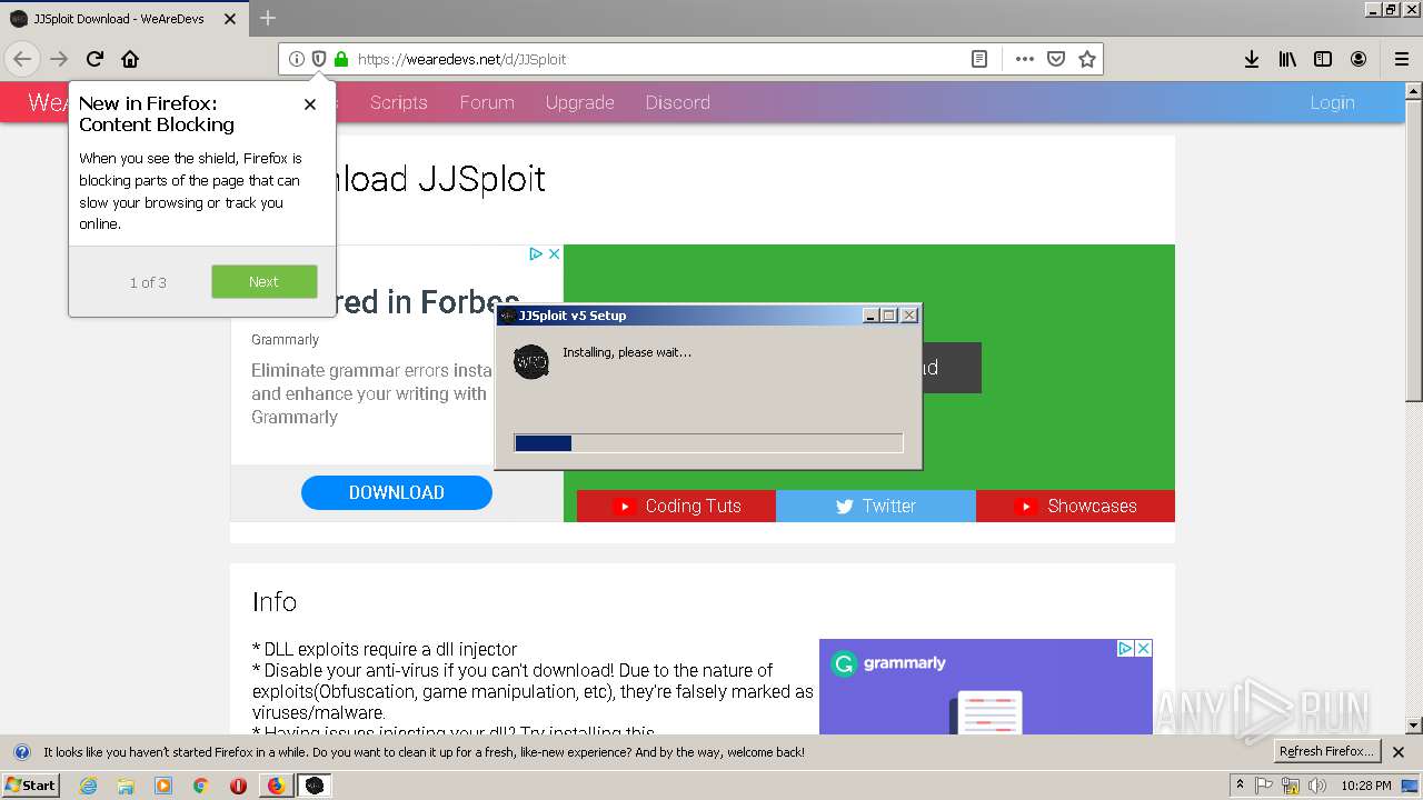 Malware analysis https wearedevs d jjsploit malicious activity