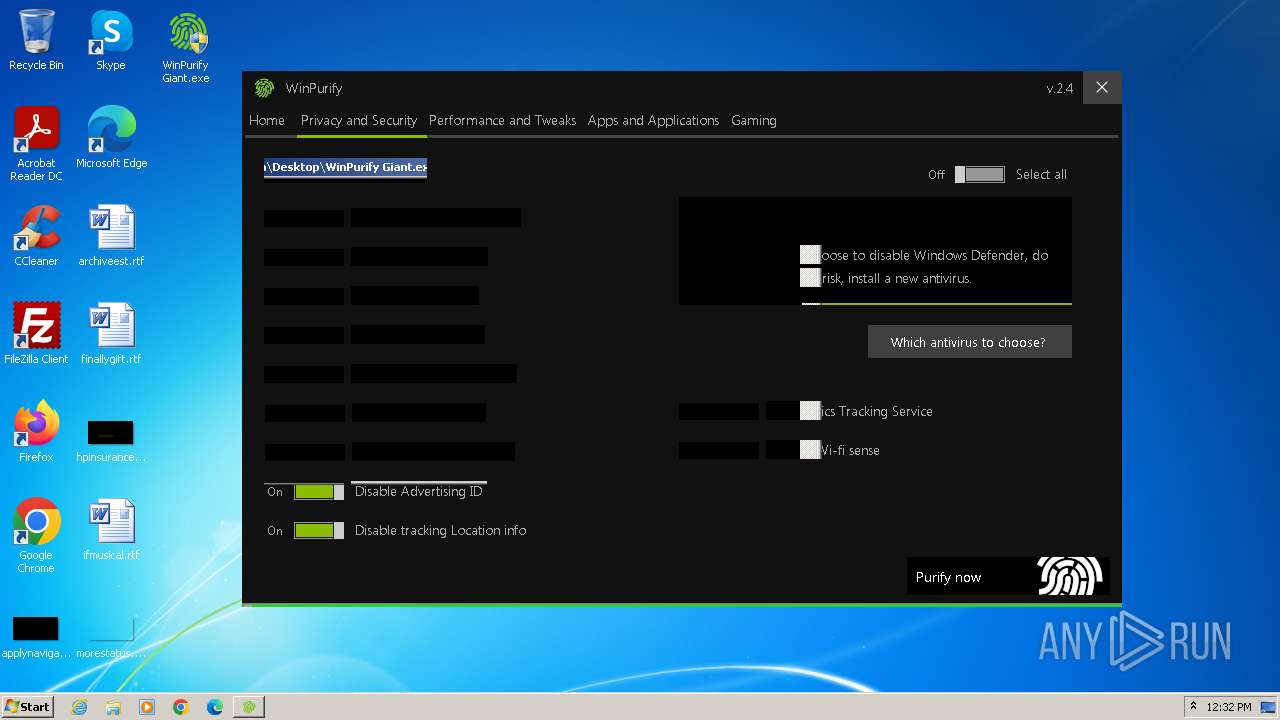 Malware Analysis WinPurify Giant.exe Malicious Activity | ANY.RUN ...
