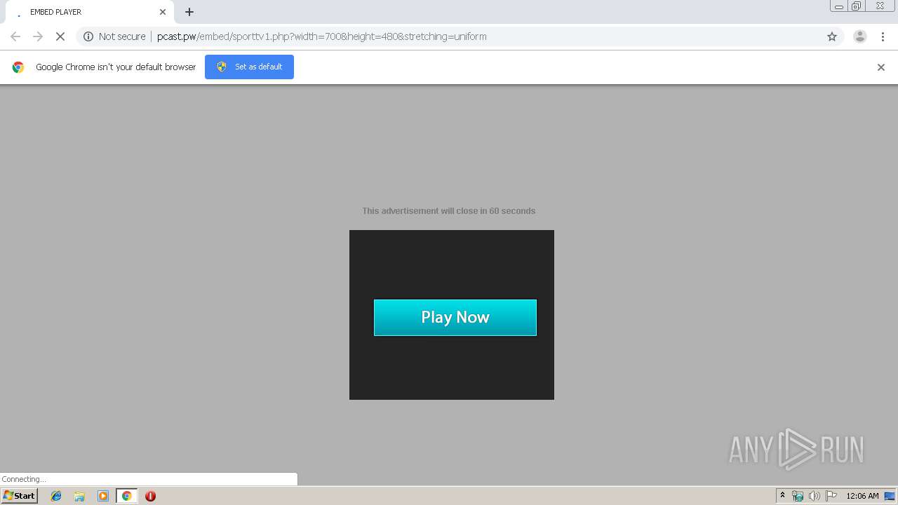 Http Pcast Pw Embed Sporttv1 Php Width 700 Height 480 Stretching Uniform Any Run Free Malware Sandbox Online