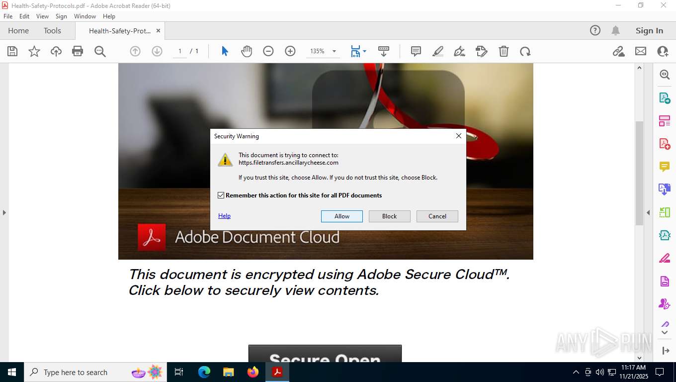 Malware analysis Health-Safety-Protocols.pdf Malicious activity | ANY ...