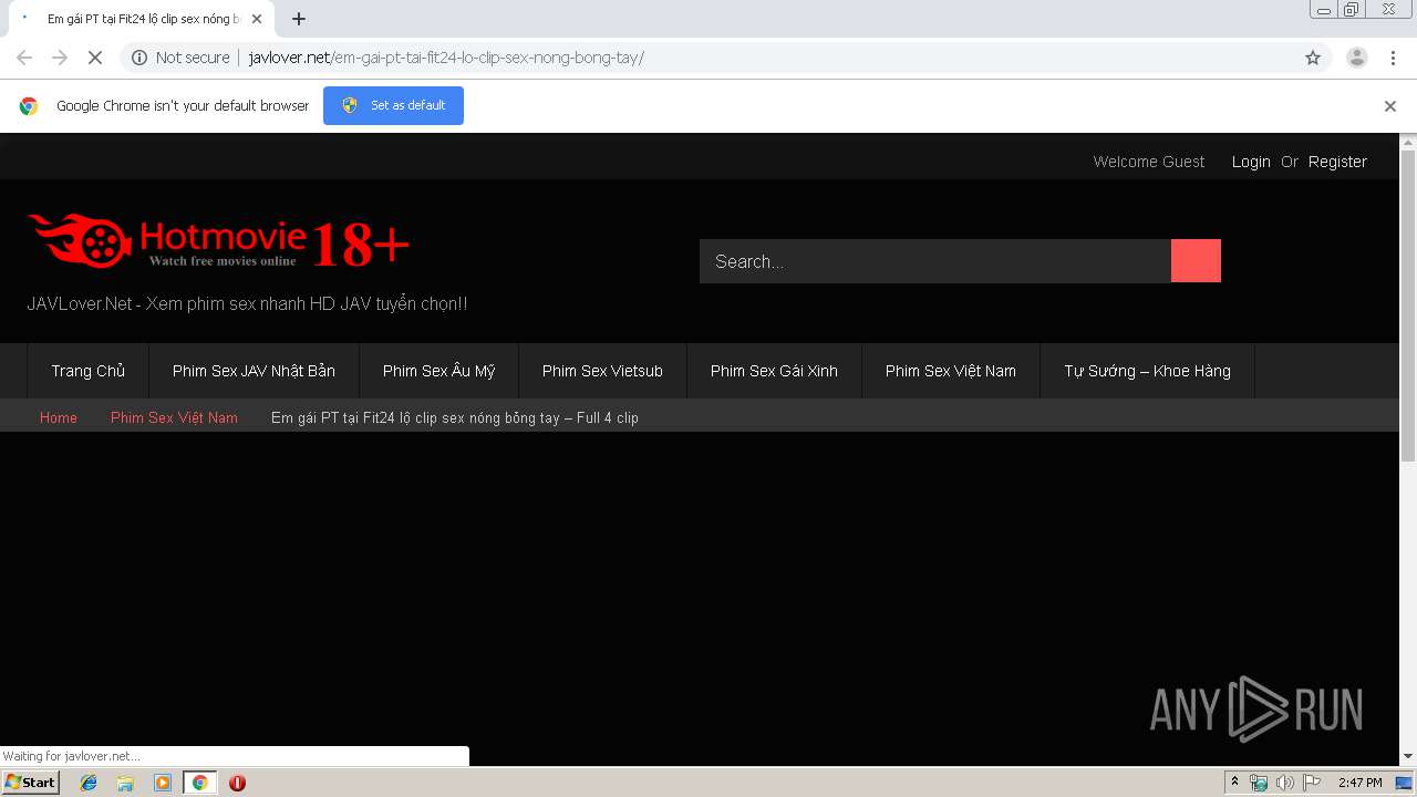 Malware analysis http://javlover.net/em-gai-pt-tai-fit24-lo-clip-sex-nong-bong-tay/  No threats detected | ANY.RUN - Malware Sandbox Online