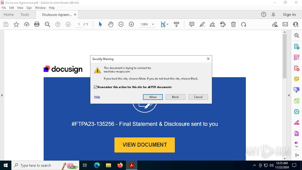 Malware analysis Disclosure-Agreement.pdf Malicious activity | ANY.RUN ...