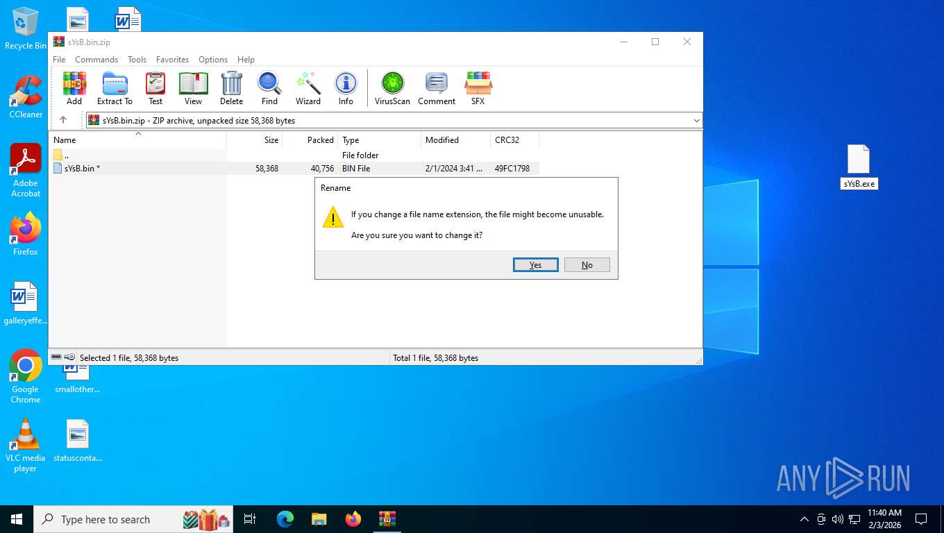Sysb Malware analysis sYsB.bin.zip Malicious activity | ANY.RUN - Malware ...