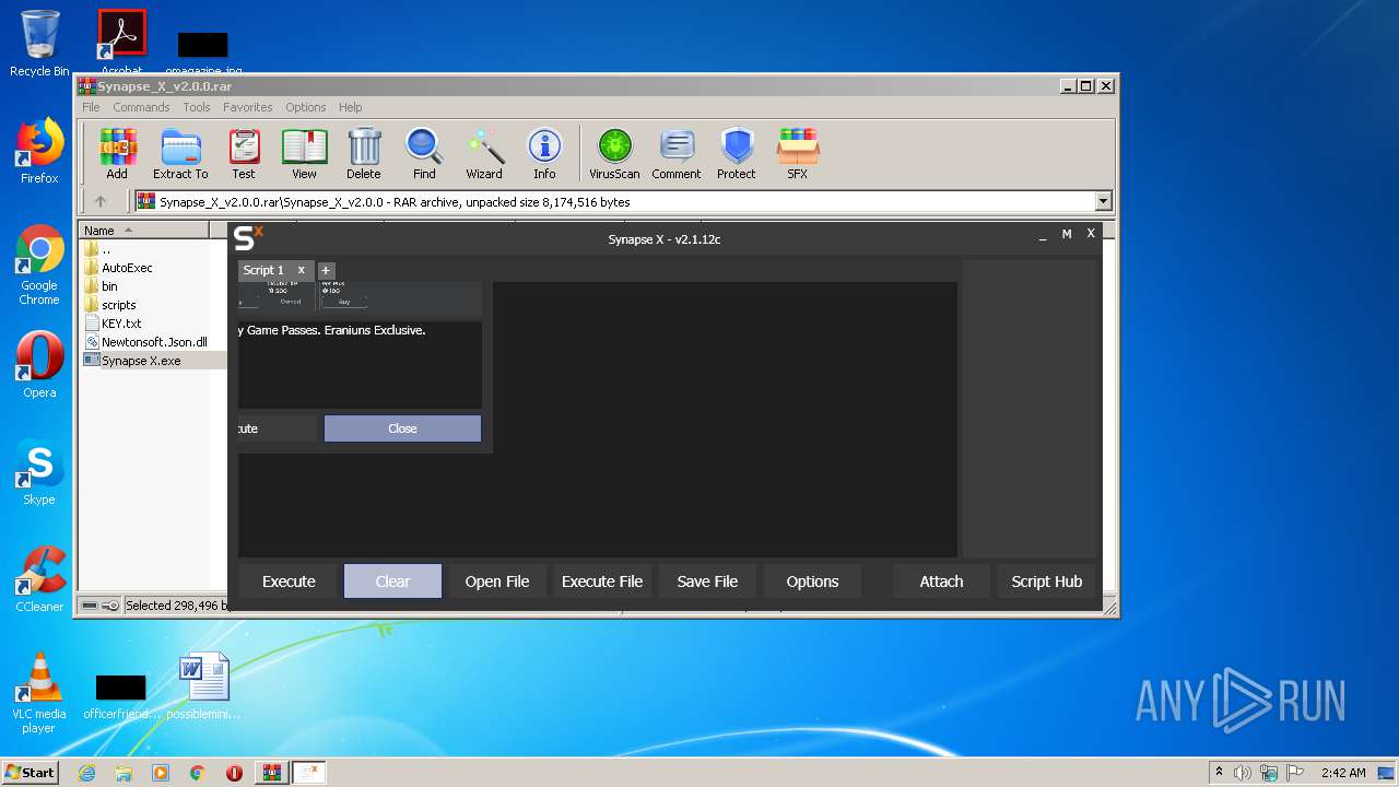Malware analysis Synapse X v1.0.0 Cracked By xMozart.rar Malicious activity