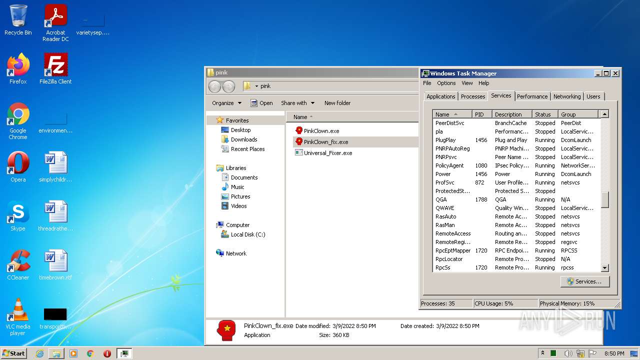 Malware analysis pink.rar Malicious activity | ANY.RUN - Malware ...