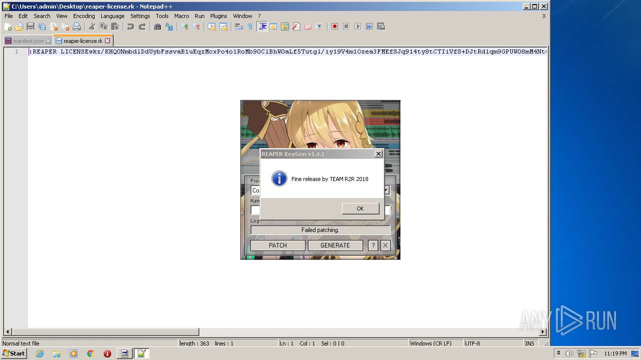Malware analysis REAPER_KeyGen.exe Malicious activity | ANY.RUN ...