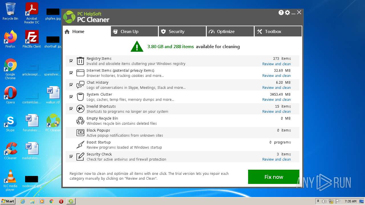 Malware Analysis C:\Users\Admin\Downloads\PC_Cleaner.Exe Malicious.