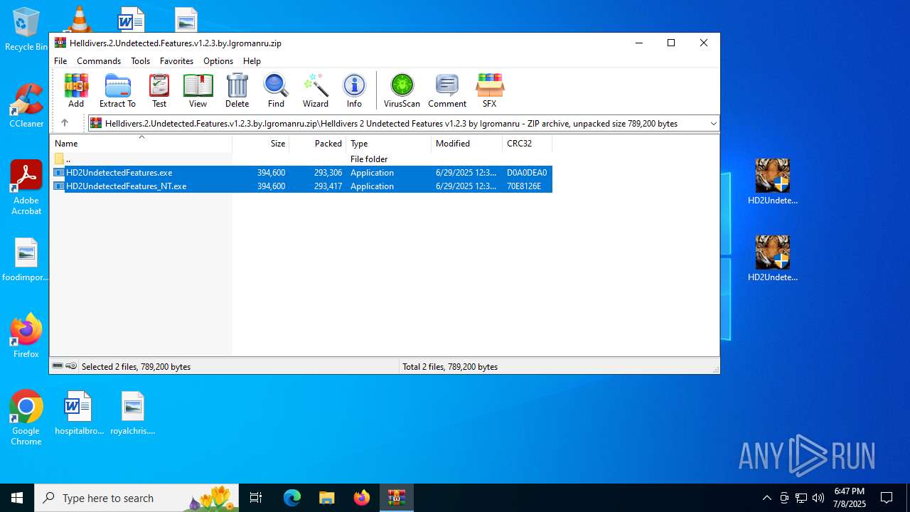 Malware analysis Helldivers.2.Undetected.Features.v1.2.3.by.Igromanru ...