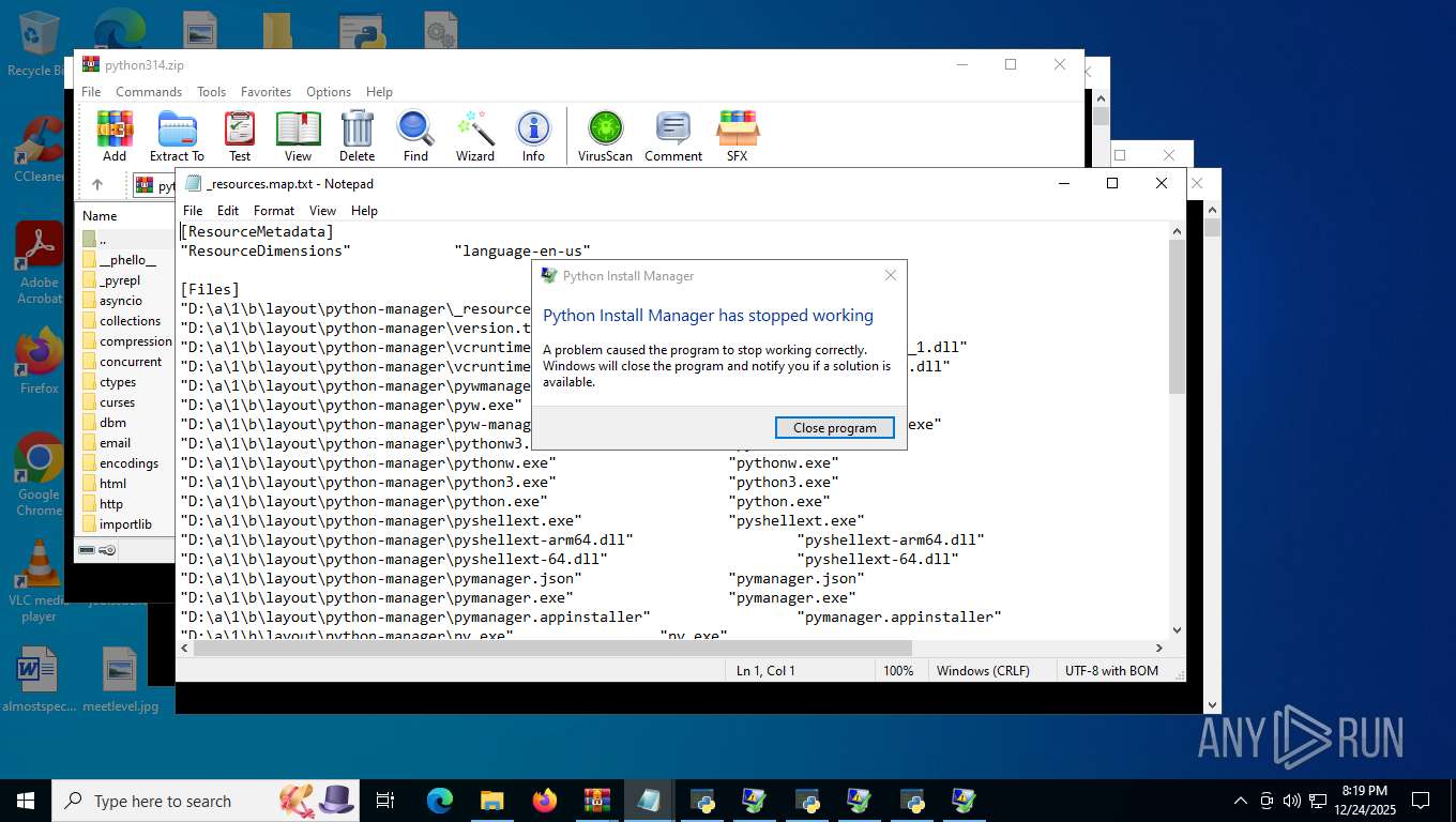 Malware analysis python-manager-25.2.msix Malicious activity | ANY.RUN ...