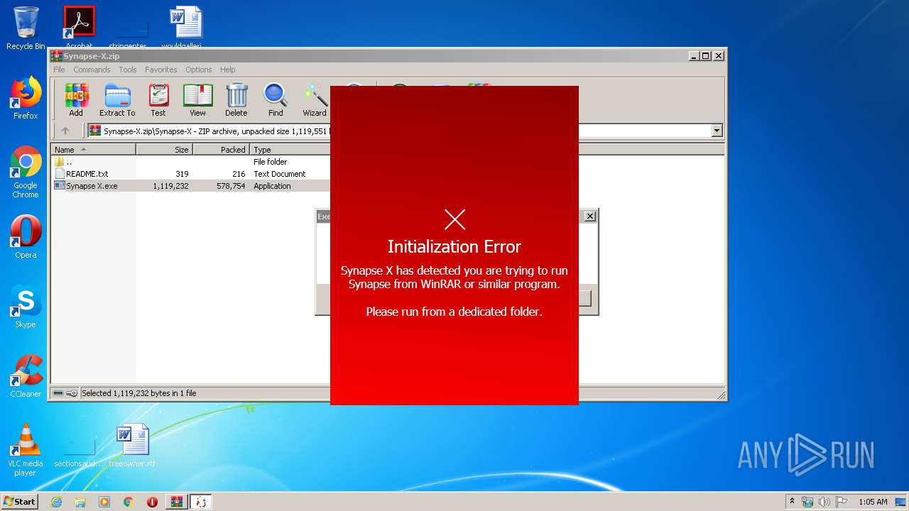 Malware analysis Synapse X Crack.zip Malicious activity