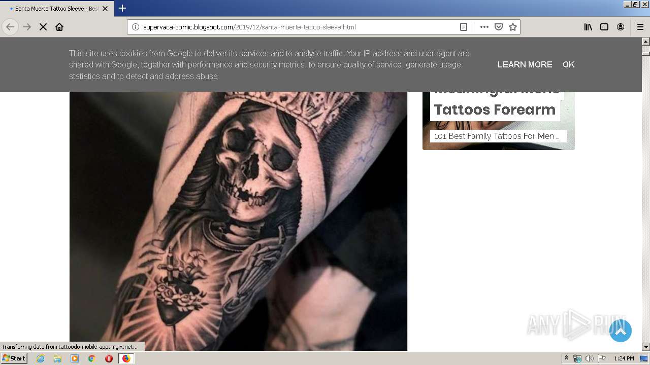 santa muerte tattoo forearm