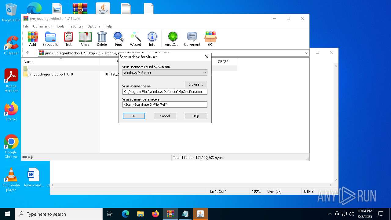 Analysis jinryuudragonblockc-1.7.10.zip (MD5 ...