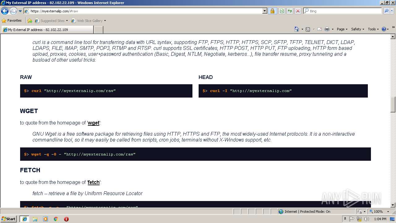 Http Myexternalip Com Any Run Free Malware Sandbox Online