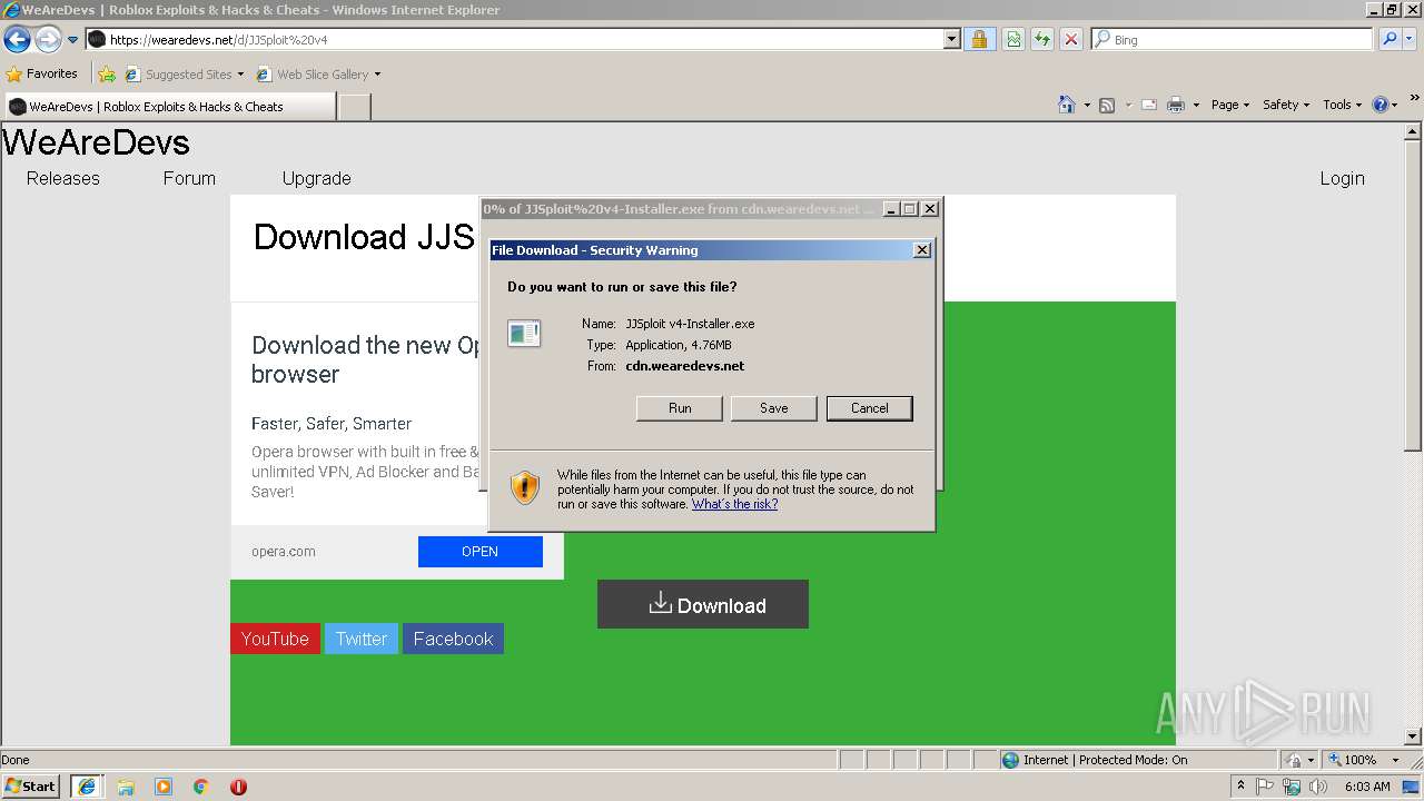 Https Wearedevs Net D Jjsploit 20v4 Any Run Free Malware Sandbox Online - roblox jjsploit v4