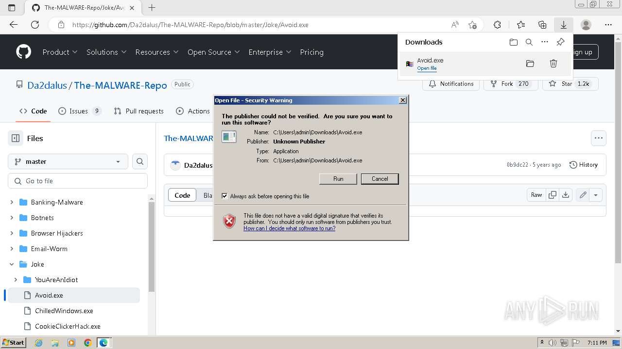 Malware analysis https://github.com/Da2dalus/The-MALWARE-Repo Malicious ...