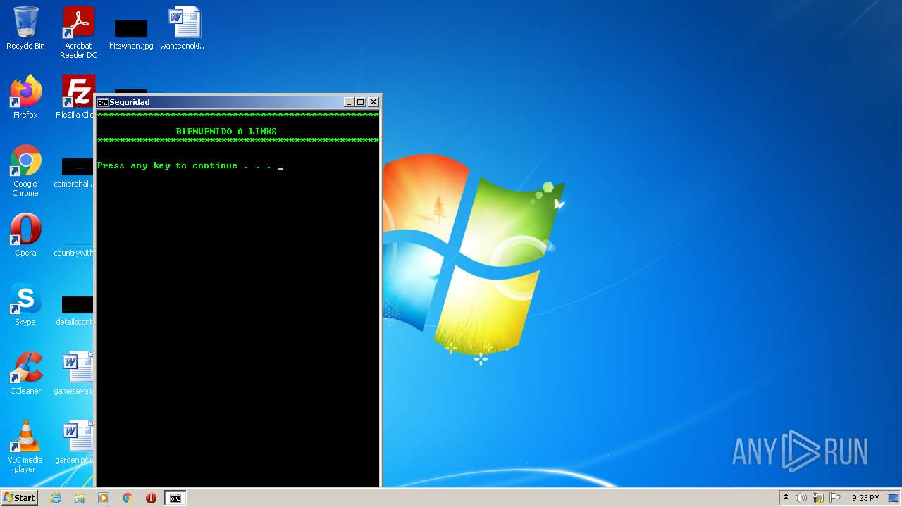 Malware analysis Dirección - copia.bat Malicious activity | ANY.RUN ...