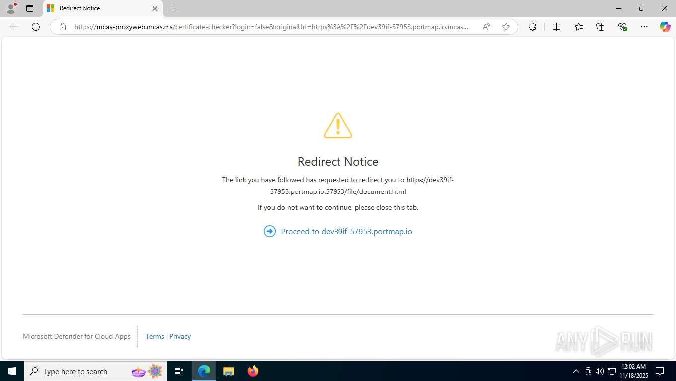 Malware analysis https://mcas-proxyweb.mcas.ms/certificate-checker ...