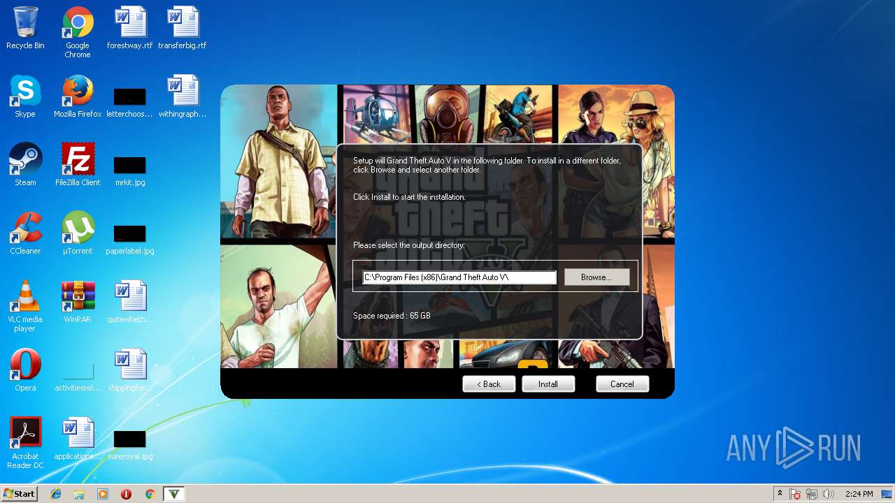 Malware Analysis Grand Theft Auto V - InstallShield Wizard.Exe No.