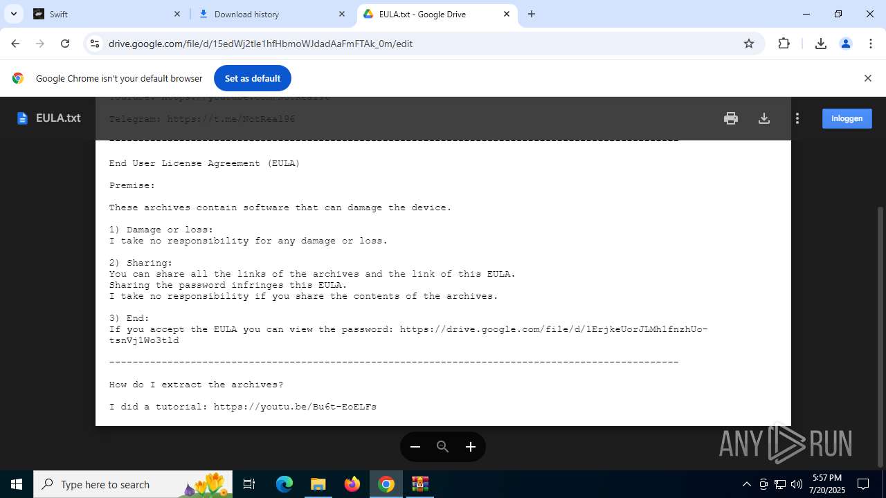 Malware analysis https://getswift.vip/ Malicious activity | ANY.RUN ...