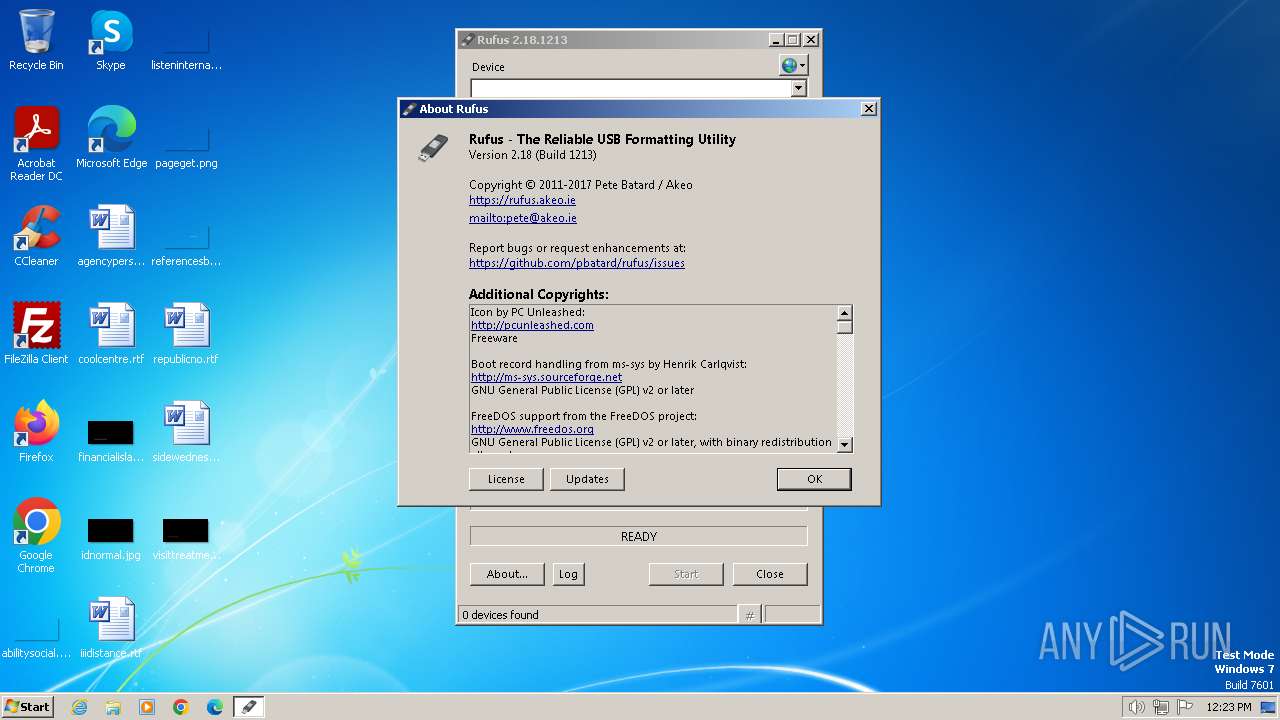 Malware analysis rufus2.18.exe Malicious activity ANY.RUN Malware