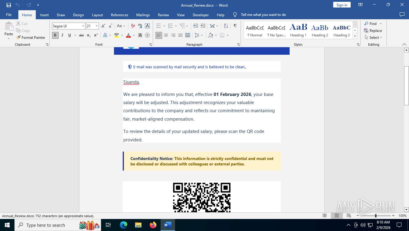 Malware analysis Annual_Review.docx Malicious activity | ANY.RUN ...
