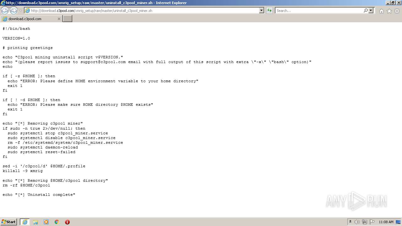 Malware analysis http://download.c3pool.com/xmrig_setup/raw/master ...
