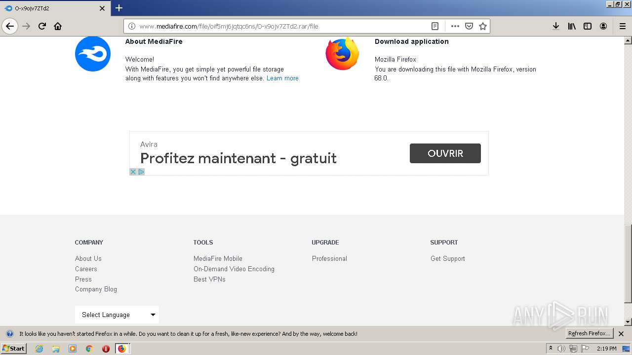 [廃番]ORVIS W Zinger [●匿名配送●] フィッシングサイトを通して配布される CryptBot 情報奪取型
