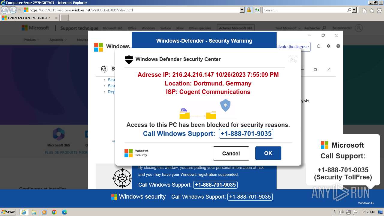 Malware analysis https://upp29.z13.web.core.windows.net/Win08SuDeEr086 ...