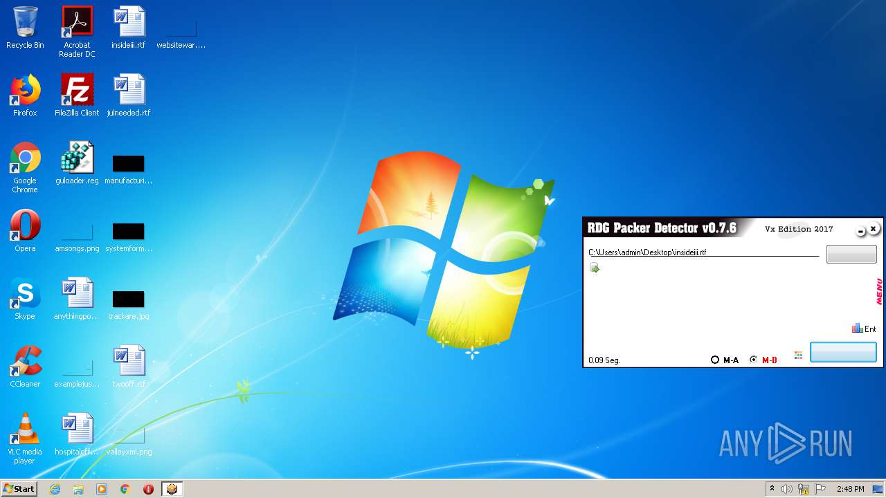Malware analysis RDG Packer Detector v0.7.6.exe No threats detected
