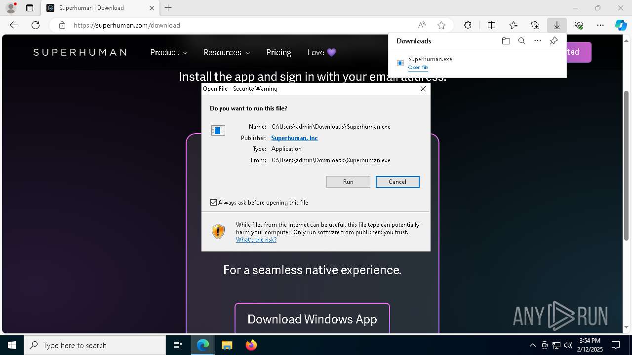Malware analysis https://superhuman.com/ Malicious activity | ANY.RUN ...