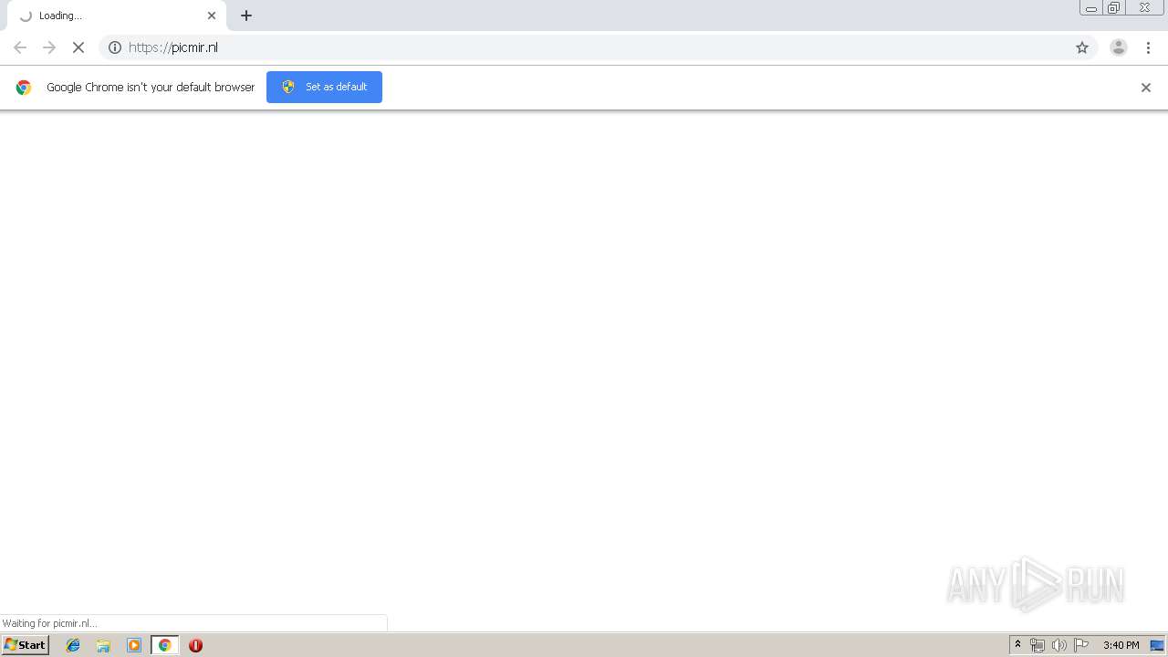 Malware analysis picmir.nl No threats detected | ANY.RUN - Malware  Sandbox Online