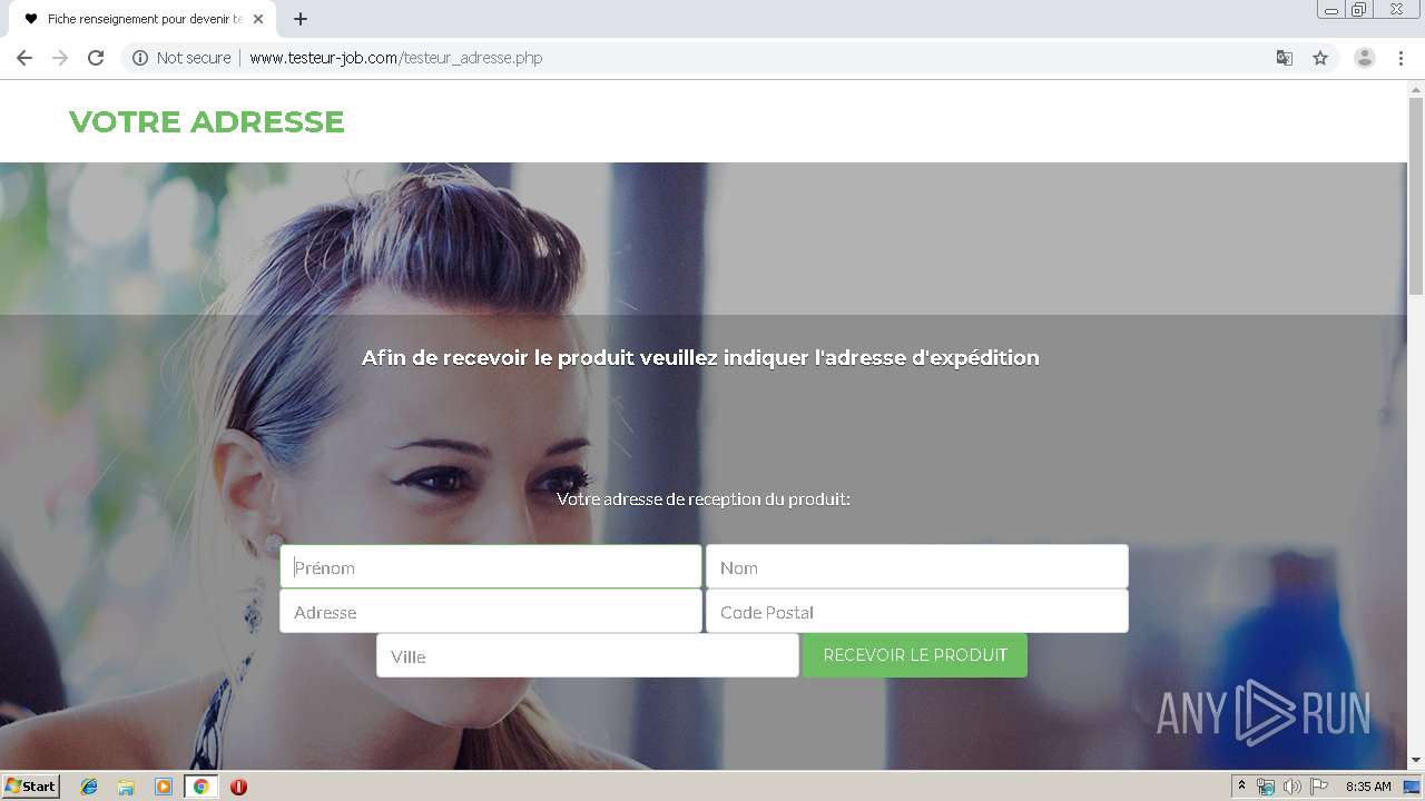 Http Www Monserviceclient Online Testeur Campagne Php C 1 Any Run Free Malware Sandbox Online