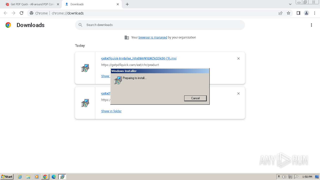 Analysis getpdfquick.com Malicious activity - Interactive analysis ANY.RUN