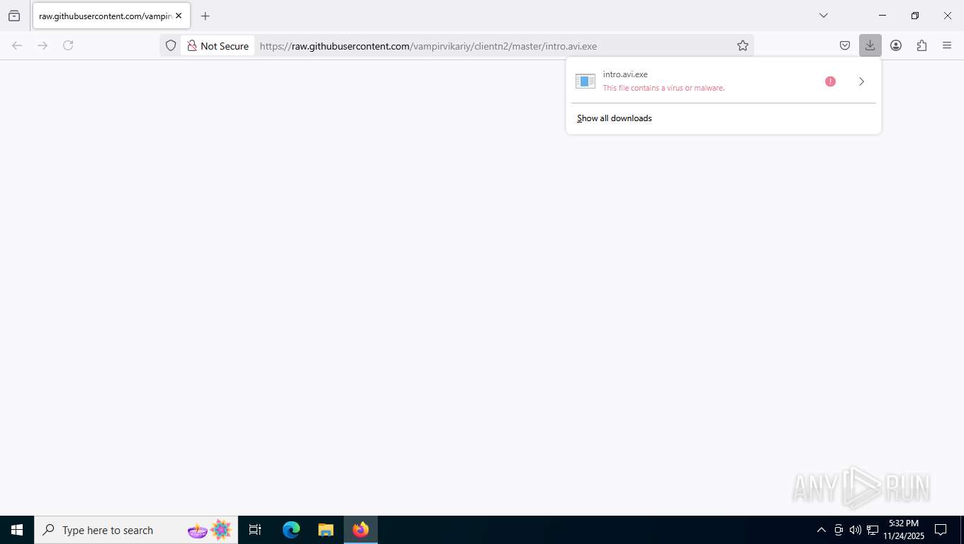 Malware analysis https://raw.githubusercontent.com/vampirvikariy ...