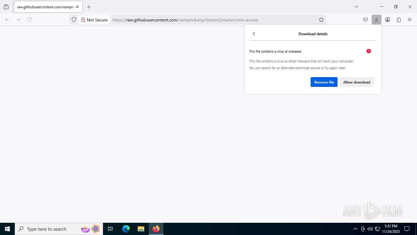 Malware analysis https://raw.githubusercontent.com/vampirvikariy ...