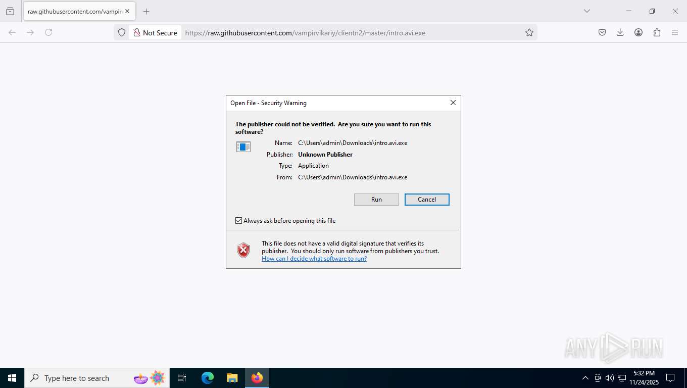 Malware analysis https://raw.githubusercontent.com/vampirvikariy ...