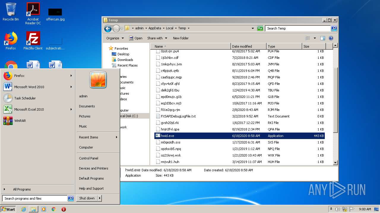 Malware analysis hwid.exe No threats detected | ANY.RUN - Malware ...