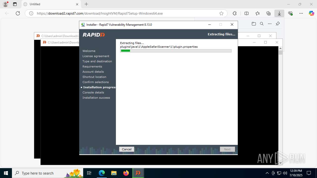 Malware analysis https://download2.rapid7.com/download/InsightVM ...