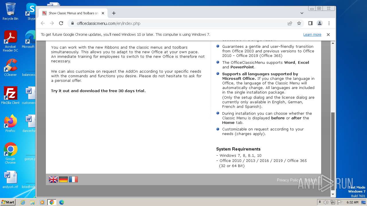Malware Analysis Www.Officeclassicmenu.Com Malicious Activity.