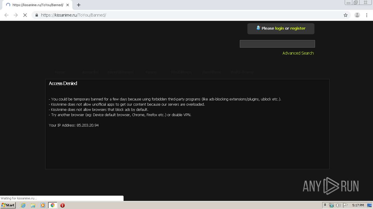 Http Kissanime Ru Any Run Free Malware Sandbox Online