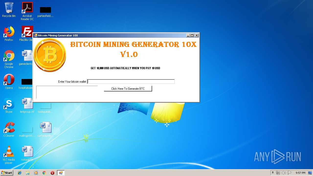 Malware analysis bitcoin mining generators.exe No threats detected |  ANY.RUN - Malware Sandbox Online